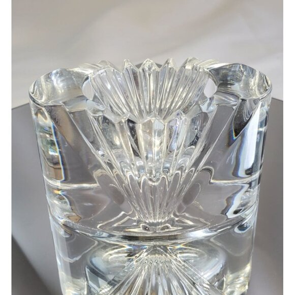 Vintage Mikasa Votive Candle Holder Lead Crystal Cut Clear Glass Heavy - Picture 3 of 7